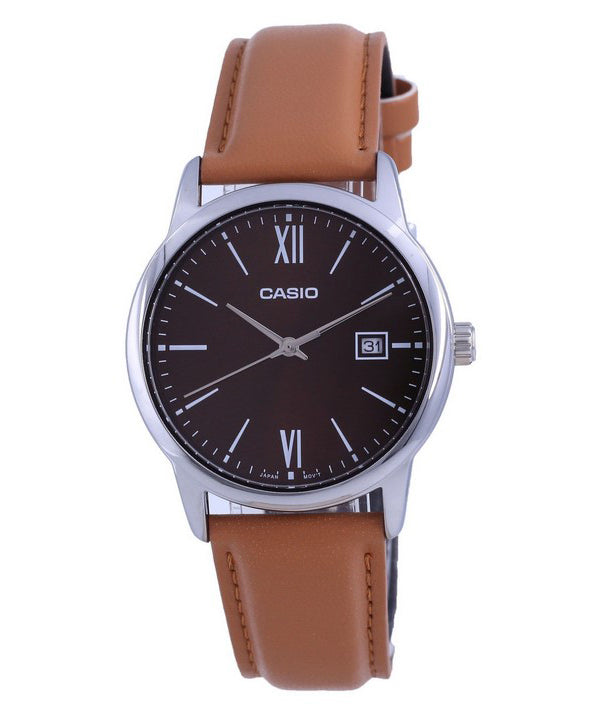 Casio Maroon urskive Rustfrit stÃ¥l Analog kvarts MTP-V002L-5B3 MTPV002L-5 Herreur