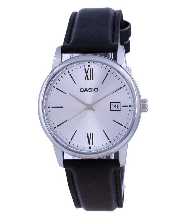 Casio SÃ¸lv urskive Rustfrit stÃ¥l Analog kvarts MTP-V002L-7B3 MTPV002L-7 Herreur