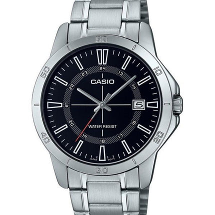 Casio Standard Analog Rustfrit Stål Sort Urskive Quartz MTP-V004D-1C Herreur