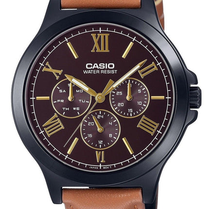 Casio Chronograph Læderrem Analog MTP-V300BL-5A MTPV300BL-5 Herreur