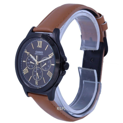 Casio Chronograph Læderrem Analog MTP-V300BL-5A MTPV300BL-5 Herreur