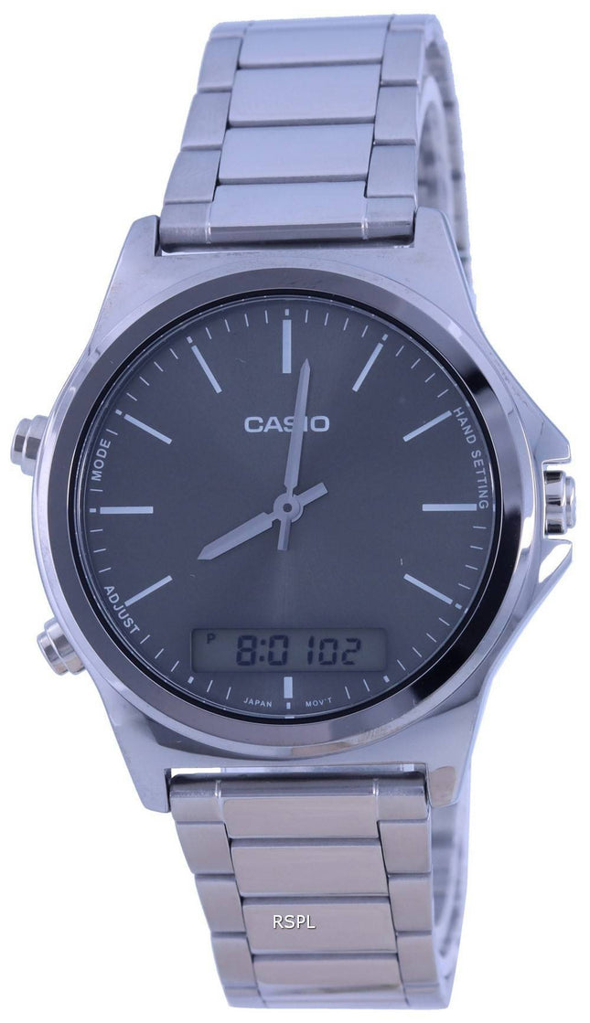 Casio analog digital lÃ¦derrem med sort skive MTP-VC01D-8E MTPVC01D-8 herreur