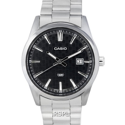 Casio Analog Rustfrit Stål Sort Urskive Quartz MTP-VD03D-1A MTPVD03D-1 Herreur