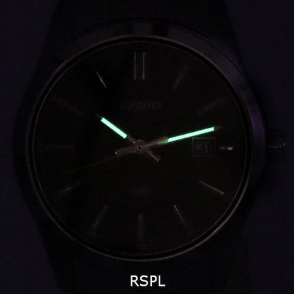 Casio Analog Rustfrit Stål Sort Urskive Quartz MTP-VD03D-1A MTPVD03D-1 Herreur