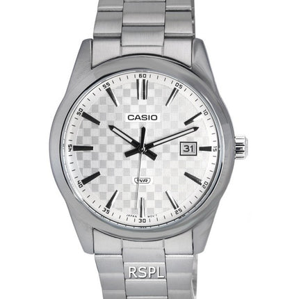 Casio Analog Rustfrit Stål Sølv Urskive Quartz MTP-VD03D-7A MTPVD03D-7 Herreur
