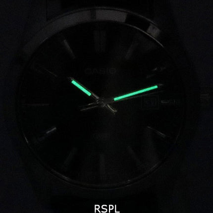 Casio Analog Læderrem Sort Urskive Quartz MTP-VD03L-1A MTPVD03L-1 Herreur