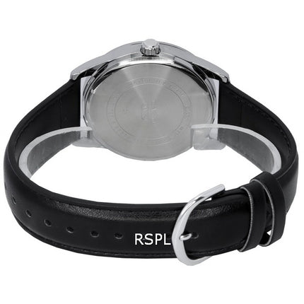 Casio Analog Læderrem Sort Urskive Quartz MTP-VD03L-1A MTPVD03L-1 Herreur