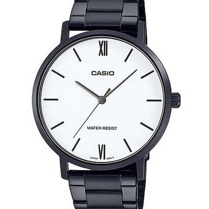 Casio hvid skive rustfrit stål analog MTP-VT01B-7B MTPVT01B-7 herreur