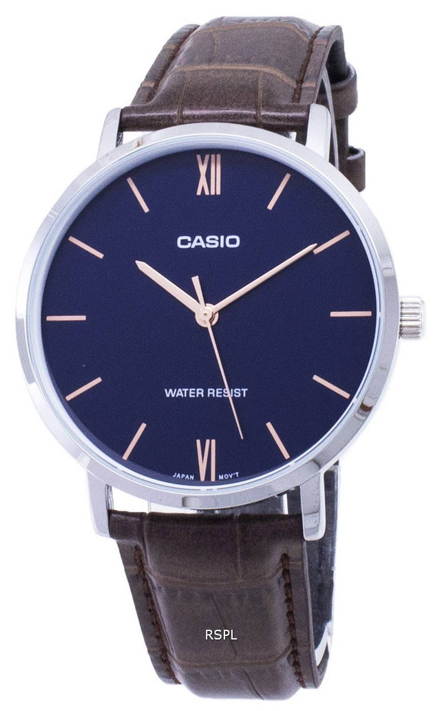 Casio kvarts MTP-VT01L-2B MTPVT01L-2B Analog Herreur