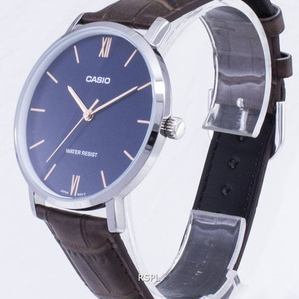 Casio kvarts MTP-VT01L-2B MTPVT01L-2B Analog Herreur