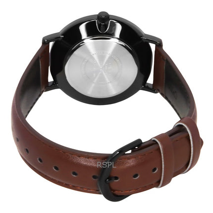 Casio Standard Analog Læderrem Hvid Urskive Quartz MTP-VT03BL-7B Herreur