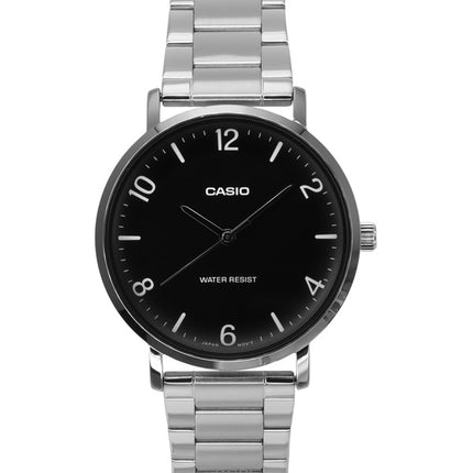 Casio Standard Analog Rustfrit Stål Sort Urskive Quartz MTP-VT03D-1B Herreur