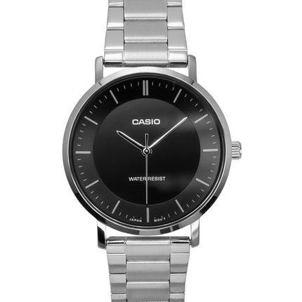 Casio Standard Analog Rustfrit Stål Sort Urskive Quartz MTP-VT04D-1E Herreur