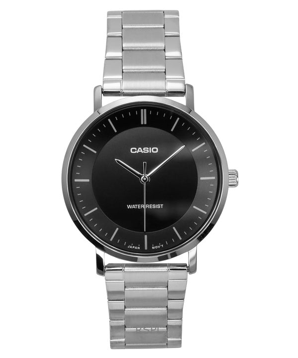 Casio Standard Analog Rustfrit Stål Sort Urskive Quartz MTP-VT04D-1E Herreur