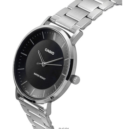 Casio Standard Analog Rustfrit Stål Sort Urskive Quartz MTP-VT04D-1E Herreur