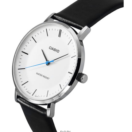 Casio Standard Analog Læderrem White Dial Quartz MTP-VT04L-7E herreur