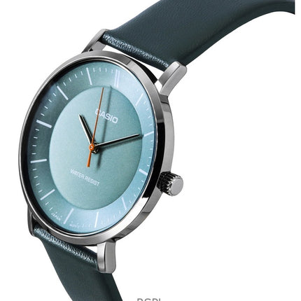 Casio Standard Analog Læderrem Grå Urskive Quartz MTP-VT04L-8E herreur