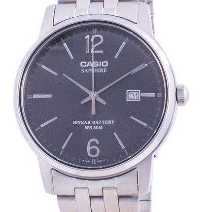 Casio sort urskive rustfrit stål kvarts MTS-110D-1AV MTS110D-1AV Herreur