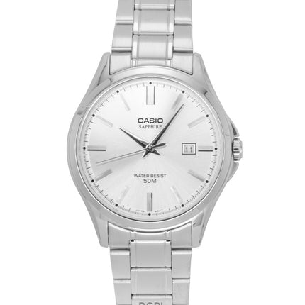Casio Standard Analog Rustfrit Stål Sølv Skive Quartz MTS-115D-7AV Herreur