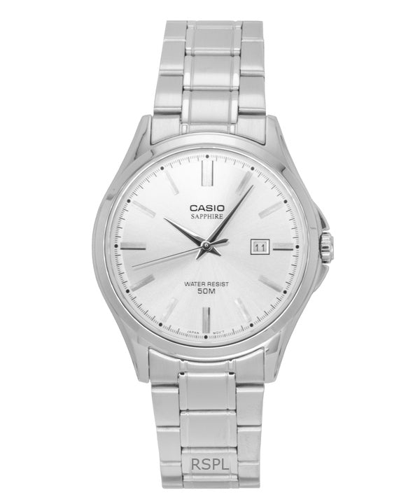 Casio Standard Analog Rustfrit Stål Sølv Skive Quartz MTS-115D-7AV Herreur