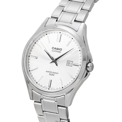 Casio Standard Analog Rustfrit Stål Sølv Skive Quartz MTS-115D-7AV Herreur