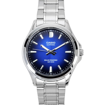 Casio Standard Analog rustfrit stål Blue Dial Solar MTS-RS100D-2AV herreur