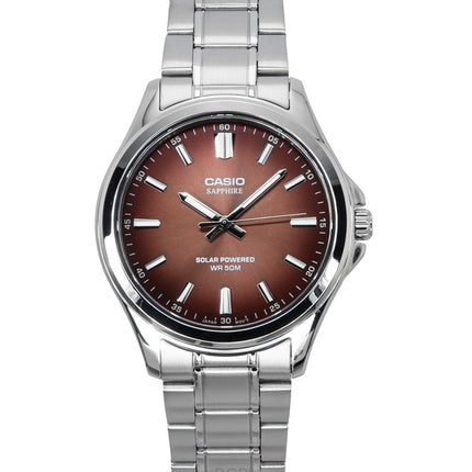 Casio Standard Analog Rustfri Stål Brun Urskive Solar MTS-RS100D-5A herreur