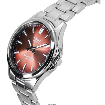 Casio Standard Analog Rustfri Stål Brun Urskive Solar MTS-RS100D-5A herreur