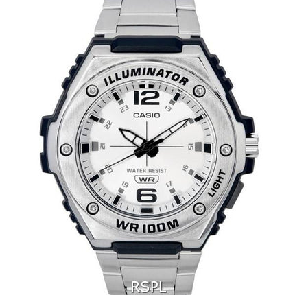 Casio Analog Silver Dial Quartz MWA-100HD-7A MWA100HD-7 100M herreur
