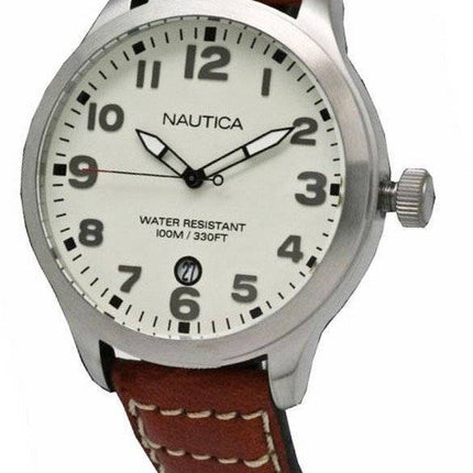 Nautica mænd N09560G BFD 101 dato creme Dial ur