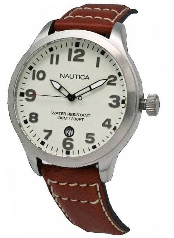 Nautica mænd N09560G BFD 101 dato creme Dial ur