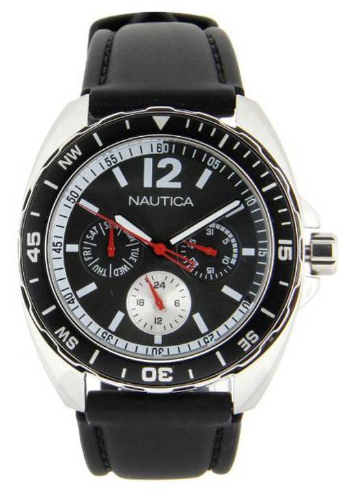 Nautica Multifunktion sort urskive N09910G Herreur