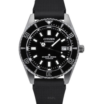 Citizen Promaster Fujitsubo Super Titanium Polyurethan Rem Black Dial Automatic Diver&#39,s NB6021-17E 200M herreur