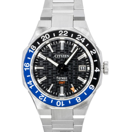 Citizen Series 8 GMT rustfrit stål sort urskive automatisk NB6031-56E 100M herreur
