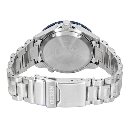 Citizen GMT analog rustfrit stål marineblå urskive automatisk NB6044-54L 200M herreur