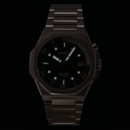 Citizen Series 8 rustfrit stål grøn urskive automatisk dykkerur NB6060-58X 200M herreur