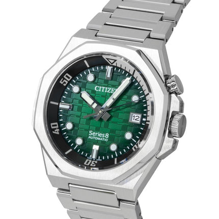 Citizen Series 8 rustfrit stål grøn urskive automatisk dykkerur NB6060-58X 200M herreur