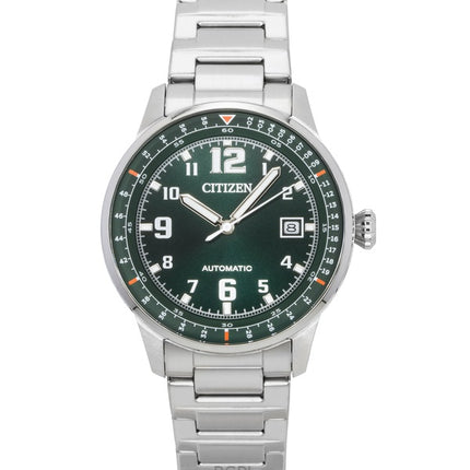 Citizen Urban Military rustfrit stål grøn urskive automatisk NJ0190-51X 100M herreur