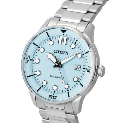 Citizen analog rustfrit stål turkis urskive automatisk NJ0191-83M herreur