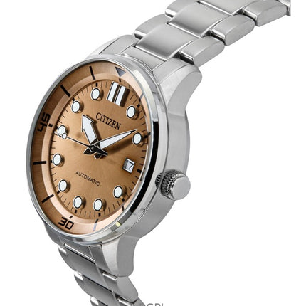 Citizen rustfrit stål bronze urskive automatisk NJ0191-83X 100M herreur