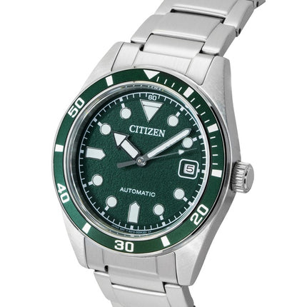 Citizen rustfrit stål grøn urskive automatisk NJ0220-52X 100M herreur