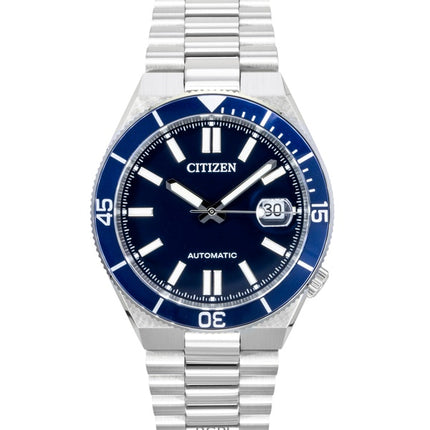 Citizen rustfrit stål marineblå urskive automatisk NJ0230-59L herreur