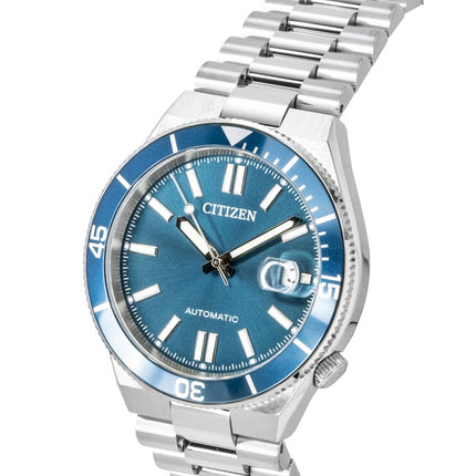 Citizen analog rustfrit stål blå urskive automatisk NJ0231-56L herreur