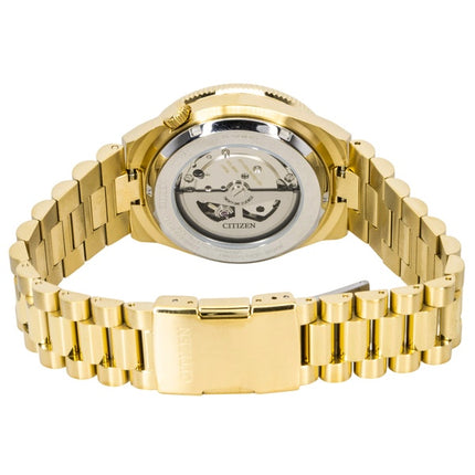 Citizen Tsuyosa Shore analog guldfarvet rustfrit stål grøn urskive automatisk NJ0232-53X 100M herreur