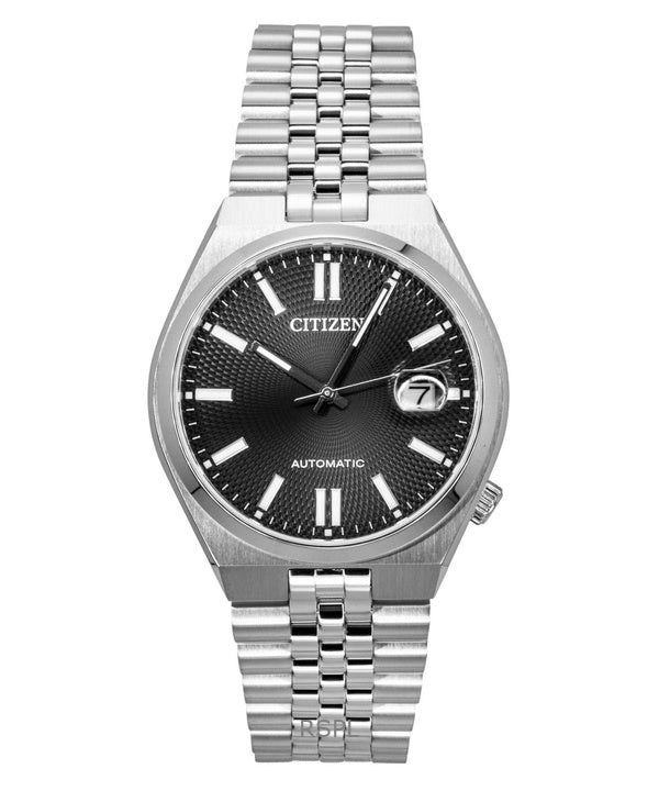 Citizen Tsuyosa 60 rustfrit stål sort urskive automatisk NK0020-55E herreur