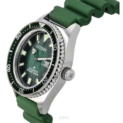 Citizen Promaster polyurethanrem Green Dial Automatic Diver',s NY0121-09X 200M herreur