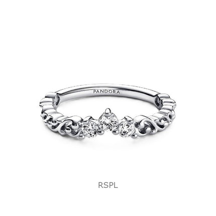 Pandora Regal Swirl Tiara Ring med Klar Kubisk Zirkon P-192232C01-54 til Kvinder