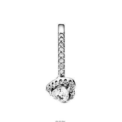 Pandora Forhøjet Hjerte Ring Med Klar Kubisk Zirkon P-198421C01-54 Til Kvinder