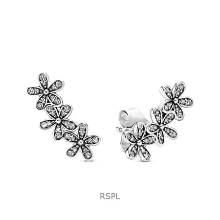 Pandora Daisy Flower Øreringe med Klar Kubisk Zirkon P-290744CZ til Kvinder