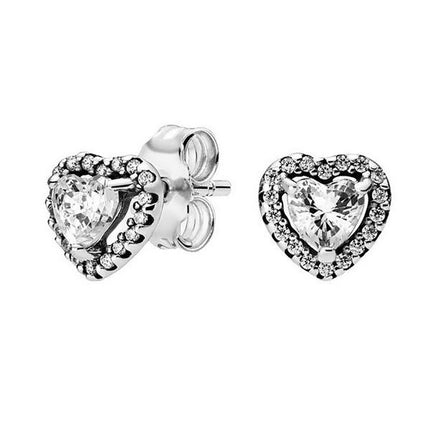 Pandora Elevated Heart Stud Øreringe 298427C01 til kvinder